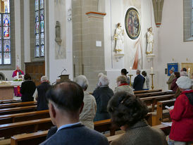 Bonifatiusandacht mit Weihbischof Prof. Dr. Karlheinz Diez in St. Crescentius (Foto: Karl-Franz Thiede)